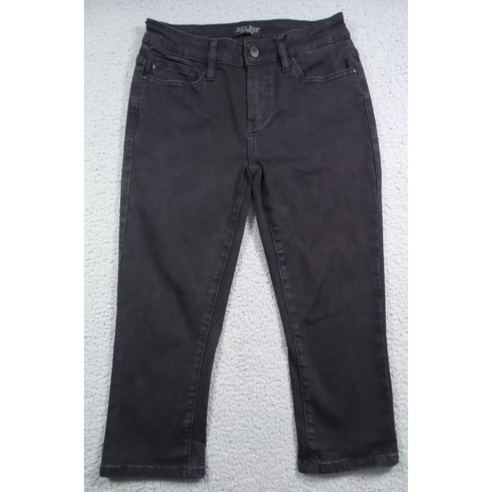 Judy Blue Jeans Womens Size 1/25 Black Denim‎ Capri Fit Low Rise Stretch